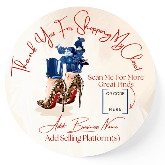 Cheetah Thank You Sticker For Small Businesses  - 2 inch - Picture 1 of 2